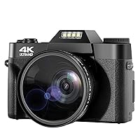 Camera Digital Camera 48MP 4K Camera Vlogging Camera for 60FPS Auto Focus 16X Zoom Video Camcorder New Recording Camera Digital Camera (Color : No Wide-Angle Lens)