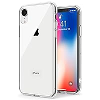 TENOC Phone Case Compatible for iPhone Xr, Clear Case Non-Yellowing Shockproof Protective Bumper Slim Cover for 6.1 Inch