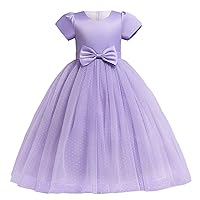 Two Piece Dresses for Girls Toddler Girls Dress Short Sleeve Princess Dress Polka Dots Mesh Dress Wedding Dress
