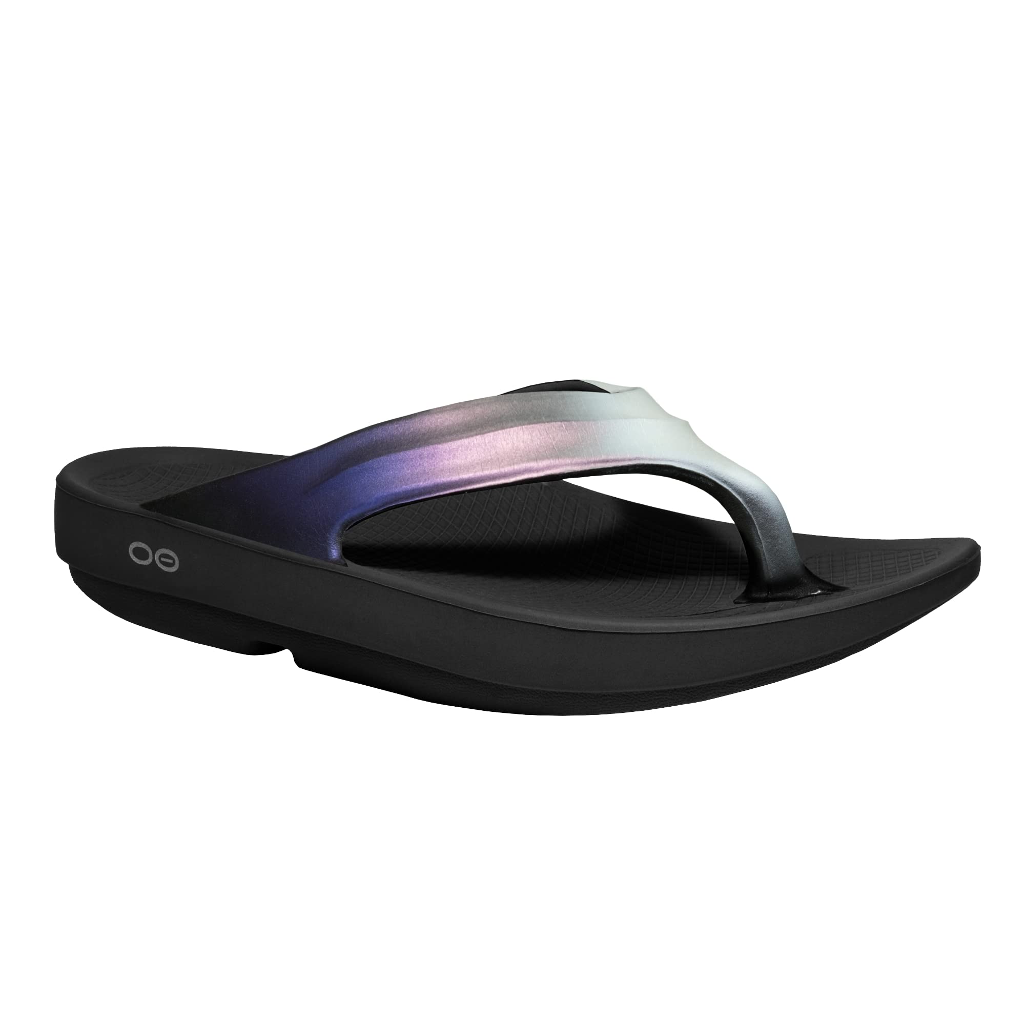 OOFOS OOlala Luxe Sandal, Calypso - Women’s Size 11 - Lightweight Recovery Footwear - Reduces Stress on Feet, Joints & Back - Machine Washable - Hand-Painted Treatment