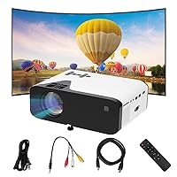 1080P Portable Projector,Movie Projector Screen Mirroring, Compatible With Smartphone Tablet TV Box Outdoor Projector TV Movie Projector For Home /Camping/Travel/Party/Gifts