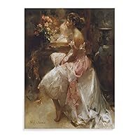 Victorian Aesthetic Female Wall Art Woman Portrait Wall Art Room Aesthetic Poster Canvas Print Picture Wall Art Poster for Home Family Decor 20x26inch(51x66cm) Unframe-Style