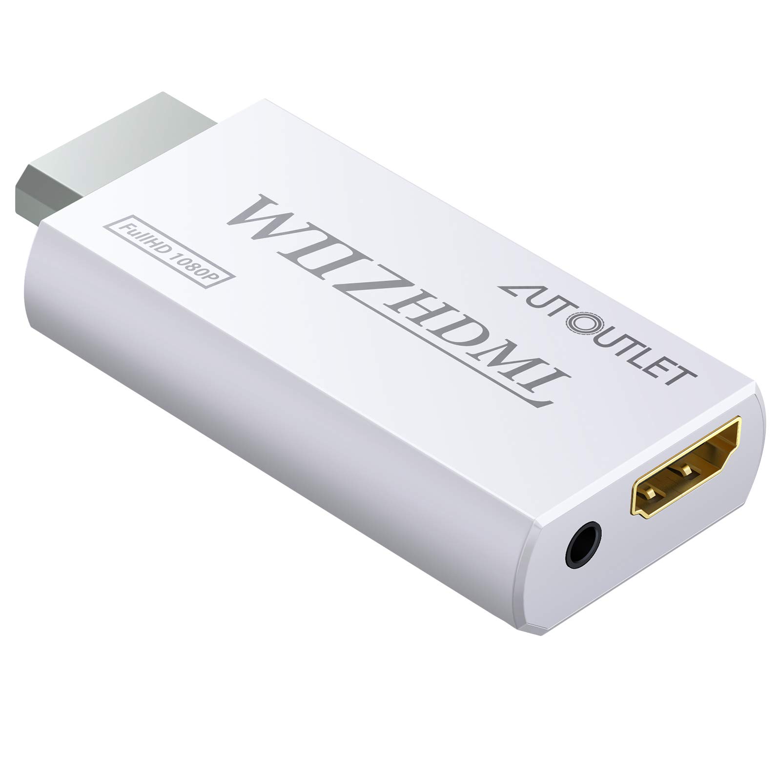 Wii to HDMI Converter 1080P for Full HD Device, Wii HDMI Adapter with 3,5mm Audio Jack&HDMI Output Compatible with Nintendo Wii, Wii U, HDTV, Monitor-Supports All Wii Display Modes 720P