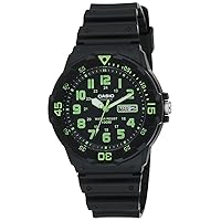 Casio Wristwatch Men's Women's Mrw-200H-3Bvdf Rubber Diving Sub Black Wr100Mt