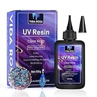 UV Resin 100g- VIDA ROSA RESIN Crystal Clear Hard Ultraviolet Curing Epoxy Resin For Jewellry Making Art Pendants, Earrings, Necklaces, Bracelets, Nail Art Accessories