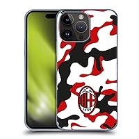 Officially Licensed AC Milan Camouflage Crest Patterns Hard Back Case Compatible with Apple iPhone 15 Pro Max
