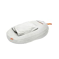 Boon Puff+ Inflatable Baby Bather - Infant Bathtub Includes Microfleece Cover, Swaddle Wings, and Storage Bag – Inflatable Baby Bathtub for Newborns and Infants