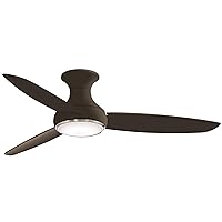 MINKA-AIRE F467L-ORB Concept III - 54 Inch Ceiling Fan with Light Kit, Oil Rubbed Bronze Finish with Oil Rubbed Bronze Blade Finish with Etched Opal Glass