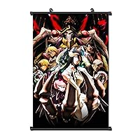 Mxdza Japanese Anime Overlord Fabric Painting Anime Home Decor Wall Scroll Posters for decorative 40x60CM