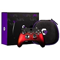 Gamenetics Custom Official Wireless Bluetooth Controller Compatible with Xbox Series X/S and Xbox One Console - Un-Modded - Video Gamepad Remote (Red Black Silver)