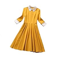 Colorblock Swing SEMI-Fitted Dress plus1x-10x(SZ16-52)