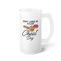 Hilarious Comical Weightlifter Sayings Addition Enthusiast Fan Frosted Glass Beer Mug 16oz / Frosted