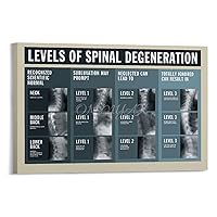 Spinal Degeneration Level Chart Demonstration Chart Spinal Subluxation Art Poster (4) Canvas Poster Bedroom Decor Office Room Decor Gift Frame-style 24x16inch(60x40cm)
