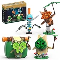 Yahaha Korok BOTW Building Set, 4 Cute Game Animals Merch Action Figures Crossing, Building Toys Suitable for Birthday Gift for Game Fans, 737 Pieces