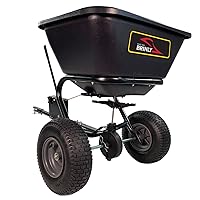 Brinly BS26BH-A Tow Behind Broadcast Spreader with Universal Hitch, 125 lb.