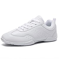 Girls Cheer Shoes White Kids Cheer Sneakers Fashion Sports Tennis Shoes Training Athletic Comfortable Lightweight Breathable Shoes Flats Size