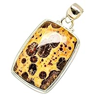 Ana Silver Co Poppy Jasper Pendant 1 1/4