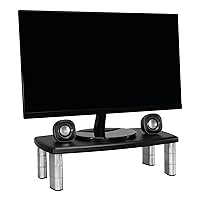 3M Extra Wide Adjustable Monitor Stand, Three Leg Segments Simply Adjust Height from 1