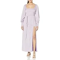 The Drop Women's Pastel Lilac Long-Sleeve Open Back Maxi by @carolinecrawford