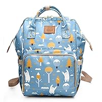 Large Capacity Baby Diaper Bag Backpack Waterproof Travel Nappy Diaper Bags Cute for Girls Boys (Polar bear)