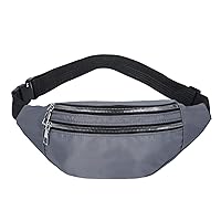 Travel Shoulder Purse Belt Bag Fanny Packs for Women Women Waist Bag Men Fanny Pack Crossbody Bags for Women (Gray)