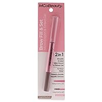 Brow Fill & Set, Light/Medium, Double-Ended Brow Pencil & Tinted Gel, Natural Looking Volume, Vegan, Cruelty Free Cosmetics