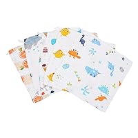 5pcs Baby Bib Gauze Baby Towels Baby Sweat Towel Baby Turban Drool Bibs Kids Water- Absorbent Towel Baby Saliva Towels Square Washcloths Toddlers Cotton Yarn Soft Child
