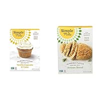 Almond Flour Baking Mixes - Gluten Free Vanilla Cake (1 box) and Artisan Bread (1 box)