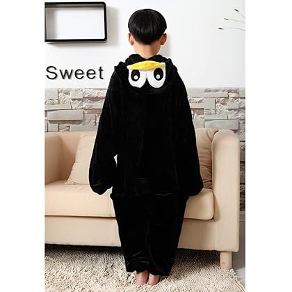 Kids Penguin Costume Cosplay Halloween Animal Onesie for Boys Girls Child Penguin