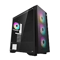 DeepCool MATREXX 55 MESH ADD-RGB 4F ATX Case High-Airflow Front Panel with 4pcs 120mm ARGB Fans Mid-Tower PC Case 360mm Radiator Support with 4mm Tempered Glass Gaming Case USB 3.0 I/O Panel