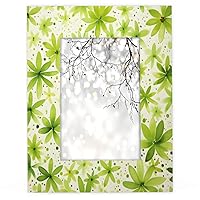 Green 5x7 Picture Frame by Plexiglass Made of Solid Wood,Display Pictures 11x14 for Tabletop Display and Wall Hanging-1 pack, Flower Photo Frames