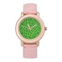 Leaves of Clover Fashion Casual Watches for Women Cute Girls Watch Gift Nurses Teachers