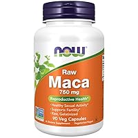 NOW Supplements, Maca (Lepidium meyenii) 750 mg Raw, Reproductive Health*, 90 Veg Capsules