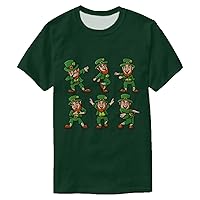 Stylish St. Patrick's Day T-Shirt Men Summer Short Sleeve Tee Irish Green Shirts Casual Relaxed Fit Holiday T Shirt