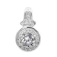 Multi Choice Round Shape Gemstone 925 Sterling Silver Solitaire Art Deco Pendant Jewelry