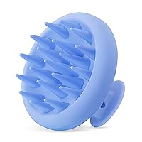 HEETA Scalp Massager Hair Growth, Scalp Scrubber with Soft Bristles, Integrated Silicone Design, Scalp Exfoliator for Dandruff Removal & Relax Scalp, Shampoo Brush Fit Wet Dry Hair Use, Blue