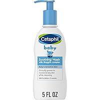 Baby Body Wash, Soothing Wash, Creamy & Gentle for Sensitive Dry Skin, Made with Colloidal Oatmeal and Niacinamide, Fragrance Free, Hypoallergenic, 5oz