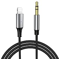 iSkey [Apple MFi Certified Aux Cord for iPhone, 3.5mm Aux Cable for Car Compatible with iPhone 14 13 12 11 XS XR X 8 7 6 iPad iPod for Car Home Stereo, Speaker, Headphone, Support All iOS