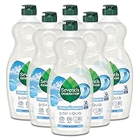 Seventh Generation Dish Liquid Soap, Free & Clear, 25 Oz, Pack of 6