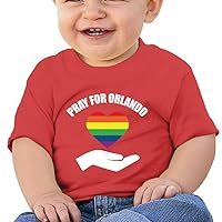 Pray For Orlando Hand With Heart Baby's Tee Red 6 M