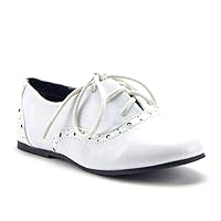 Jazamé Toddler Little Girls' Lace Up Round Toe Oxfords Bluchers Preppy School Shoes