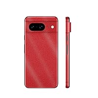 MightySkins Glossy Glitter Skin Compatible with Google Pixel 8 Full Wrap Kit - Solid Red | Protective, Durable High-Gloss Glitter Finish | Easy to Apply, Remove, and Change Styles | Made in The USA