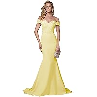 Women's Applique Strapless Mermaid Formal Long Evening Gowns Floral Wedding Dresses with Train