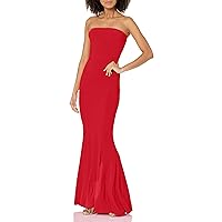 Norma Kamali Women's Strapless Fishtail Gown, Tiger Red