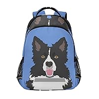 Border Collie Buddy Dog Backpacks Travel Laptop Daypack School Book Bag for Men Women Teens Kids