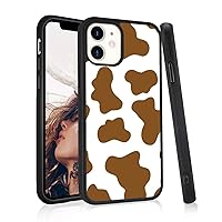 Brown Color Cow Pattern for iPhone 6 Plus/6s Plus Case Shockproof Anti-Scratch Protective Cover Soft TPU Hard Back Cute Slim Cell Phone Case iPhone 6 Plus/6s Plus for Boys Girls Teens Women