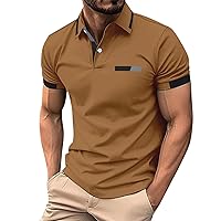 Golf Shirts for Men Athletic Fit Polo Shirts Short Sleeve Golf Shirts Casual Workout Polo Quarter Collared Shirt