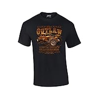 Hot Rod Classic Cars T-Shirt The Outlaw Garage Genuine Stolen Parts Vintage Vehicles Tee Mechanic Car Enthusiast Racing