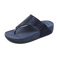 Women's Thong Wedge Sandals Flip Flops Summer Outdoor Non-slip Breathable Platform Roman Shoes.