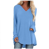 FYUAHI Graphic T Shirt Women's Fashion Casual Long Sleeve Halloween Print Round Neck Pullover Top Blouse